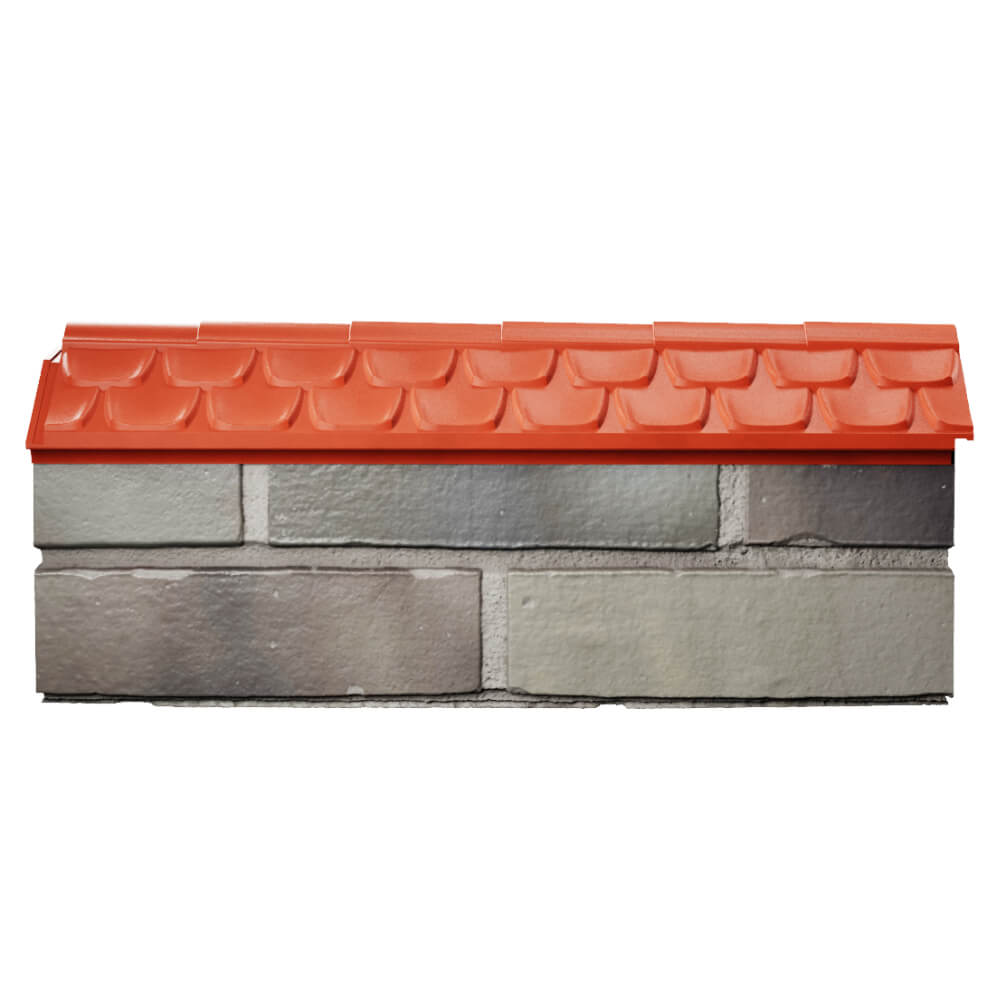 Парапет Zking Эльбрус Красный с посадкой на 0.5 кирпича (130мм) в Новокузнецке фото