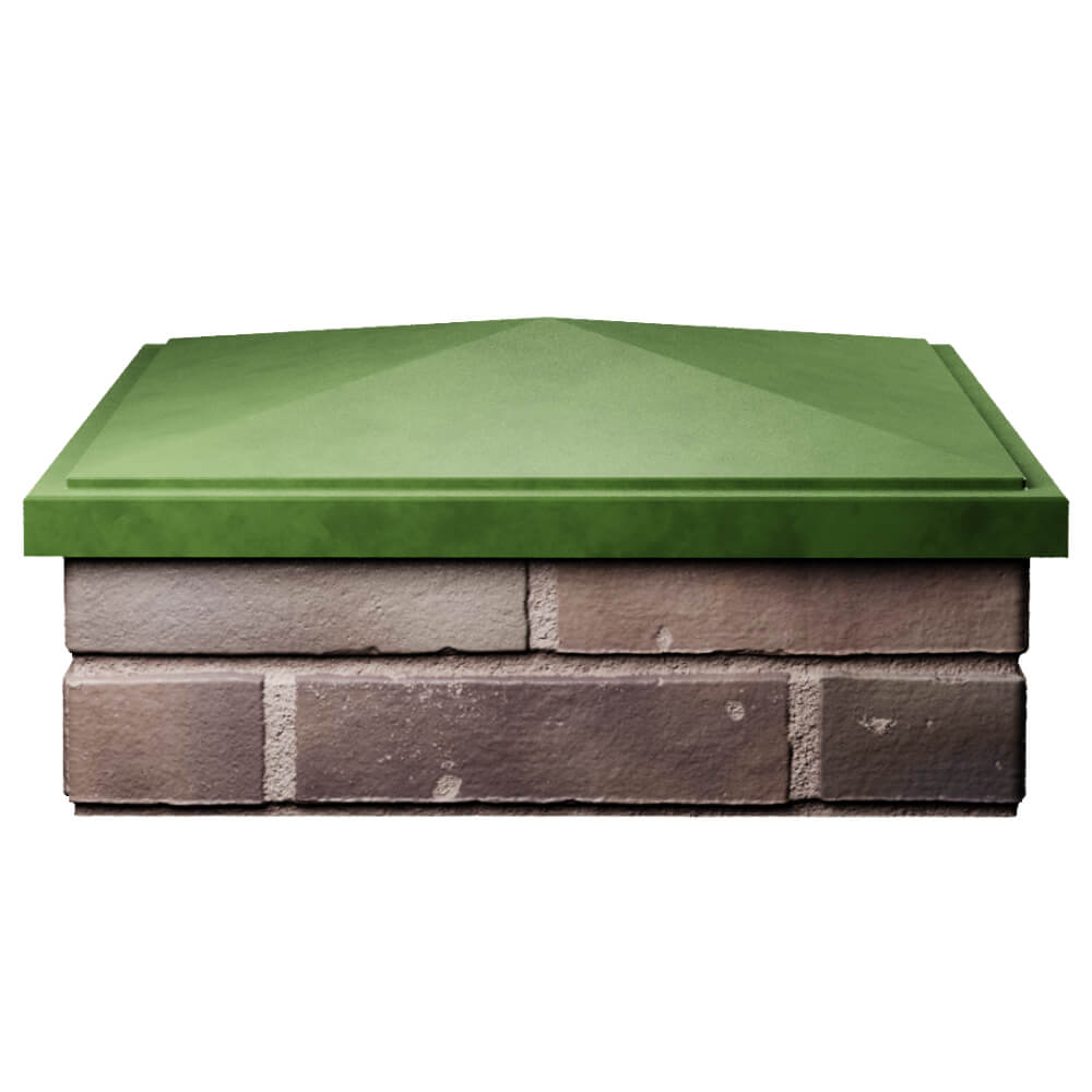 Колпак Zking БонаМоно Зеленый на столб 2х2 кирпича (515х515, 530х530мм) Новокузнецк фото