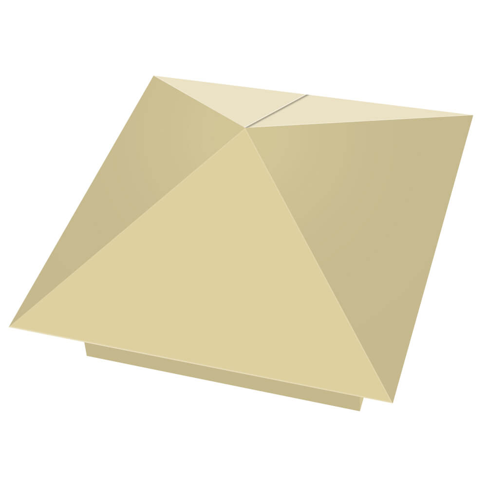 Колпак металлический 400х400мм RAL1014 Бежевый заборный Новокузнецк фото