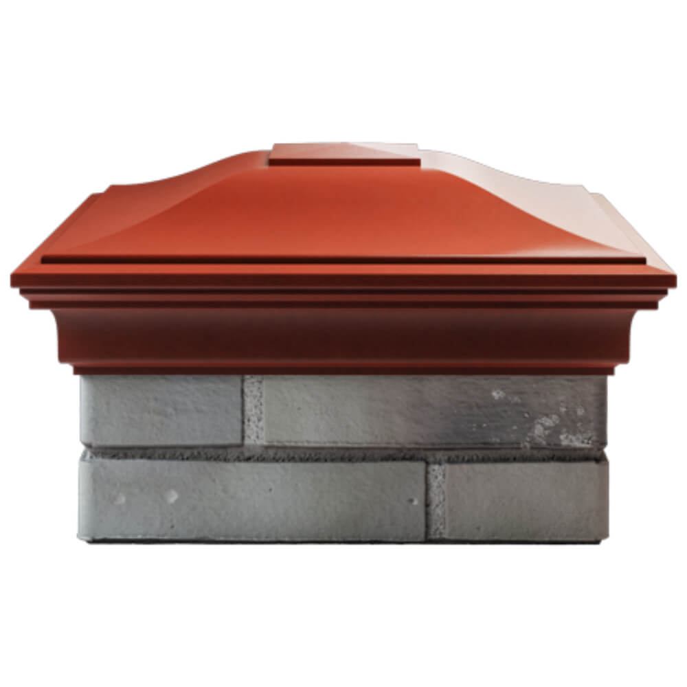 Колпак Zking Монблан Красный на столб 1.5х1.5 кирпича (385х385мм) Новокузнецк фото