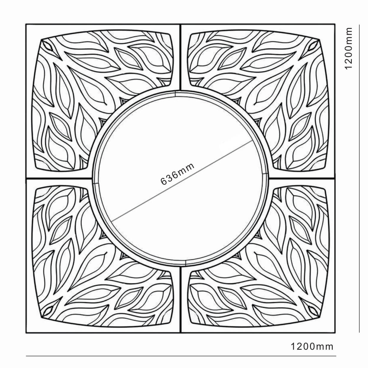 Приствольная решетка для дерева ZKING CRUST 1.2х1.2м Черная в Новокузнецке фото