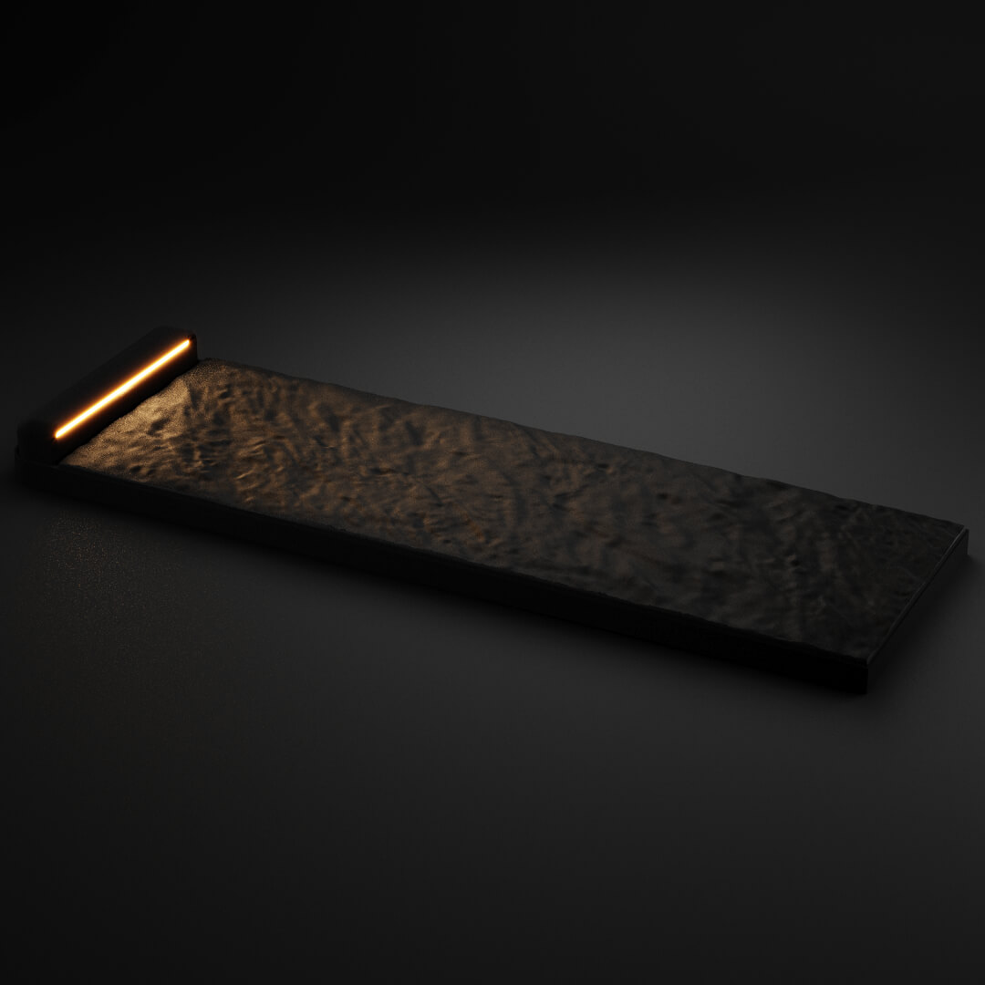 LED Светильник для шаговой плиты STONE Черный Сланец 330х75х98мм в Новокузнецке фото