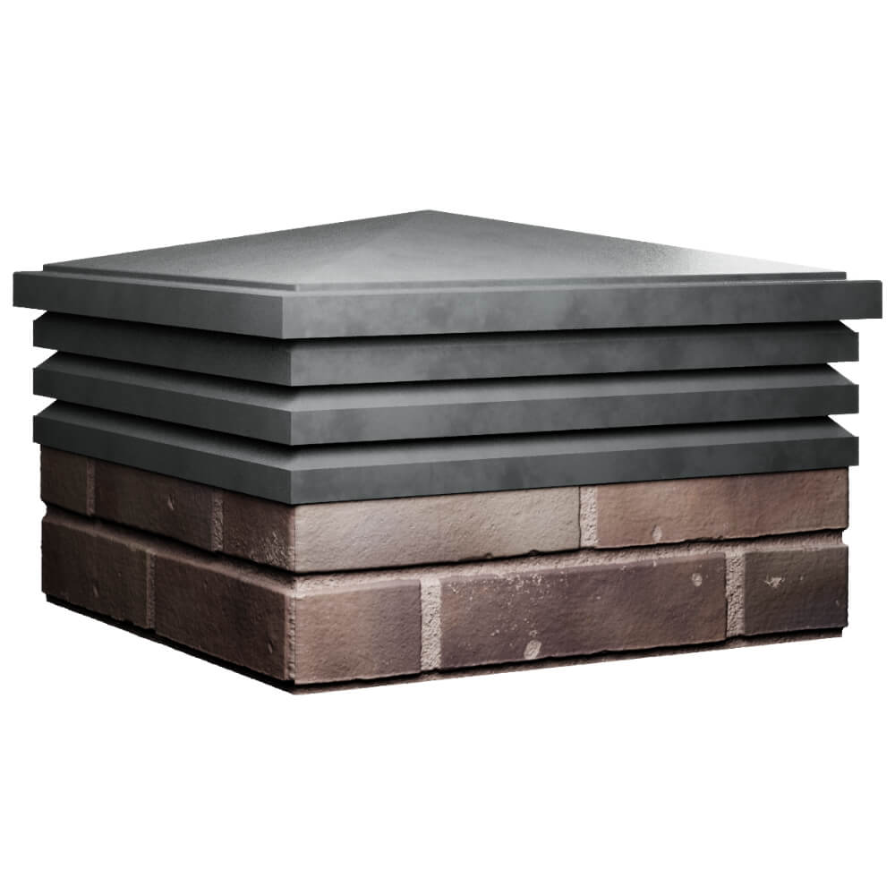 Колпак Zking Бона ХайТек Серый на столб 2х2 кирпича (513х513мм) в Новокузнецке фото