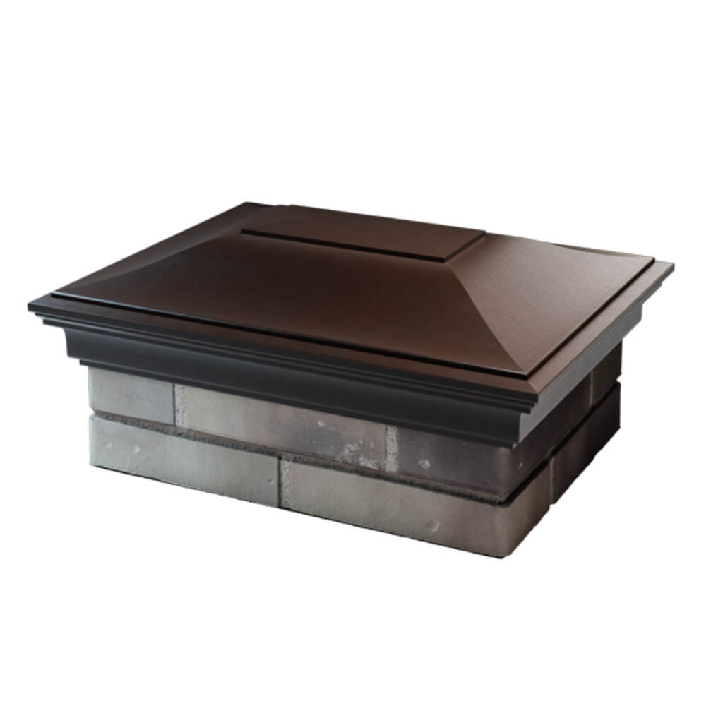 Колпак Zking Монблан Коричневый на столб 2х1.5 кирпича (515х385мм) в Новокузнецке фото