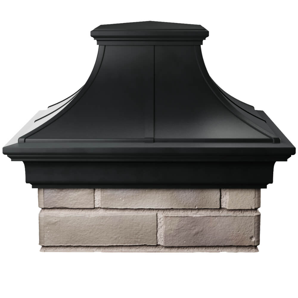 Колпак Zking Монблан Премиум Черный на столб 1.5х1.5 кирпича (385х385мм) Новокузнецк фото