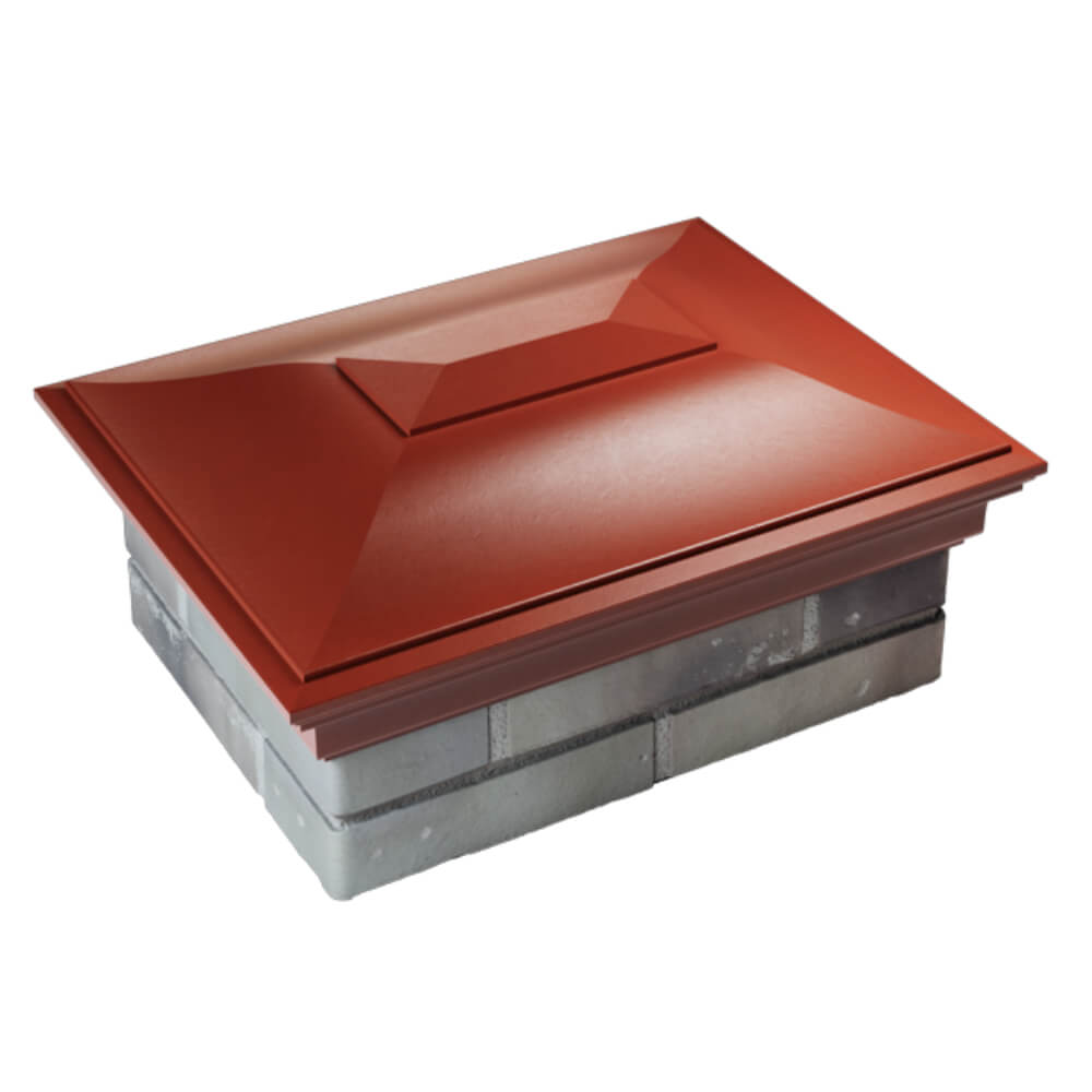 Колпак Zking Монблан Красный на столб 2х1.5 кирпича (515х385мм) Новокузнецк фото