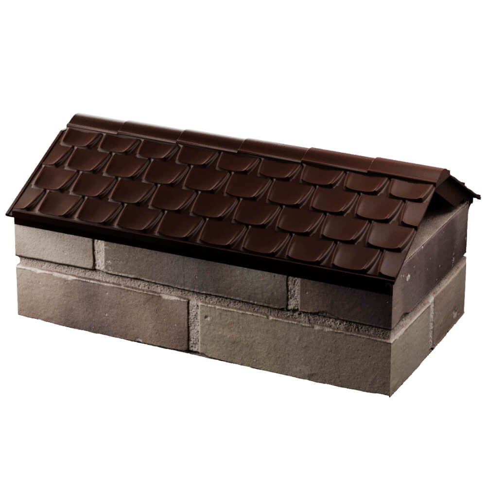 Парапет Zking Эльбрус Коричневый с посадкой на 1 кирпич (255мм) в Новокузнецке фото