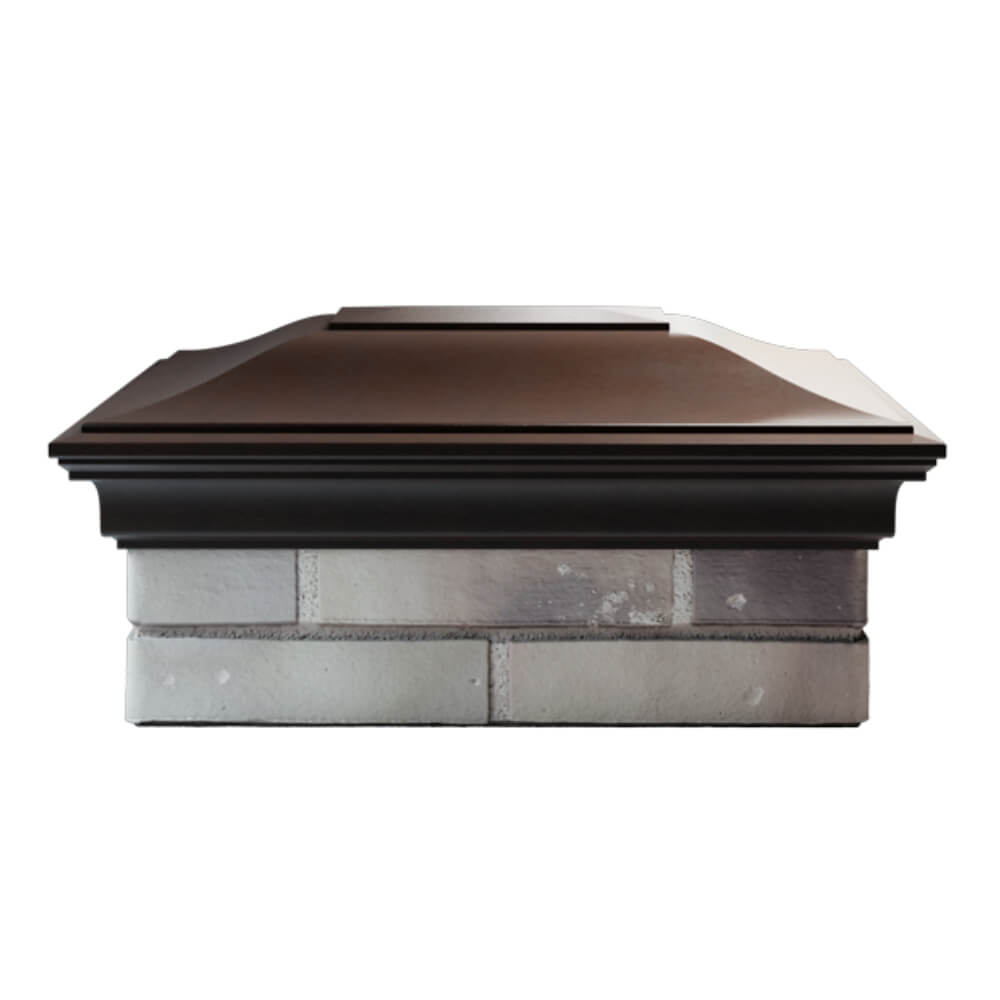 Колпак Zking Монблан Коричневый на столб 2х1.5 кирпича (515х385мм) в Новокузнецке фото