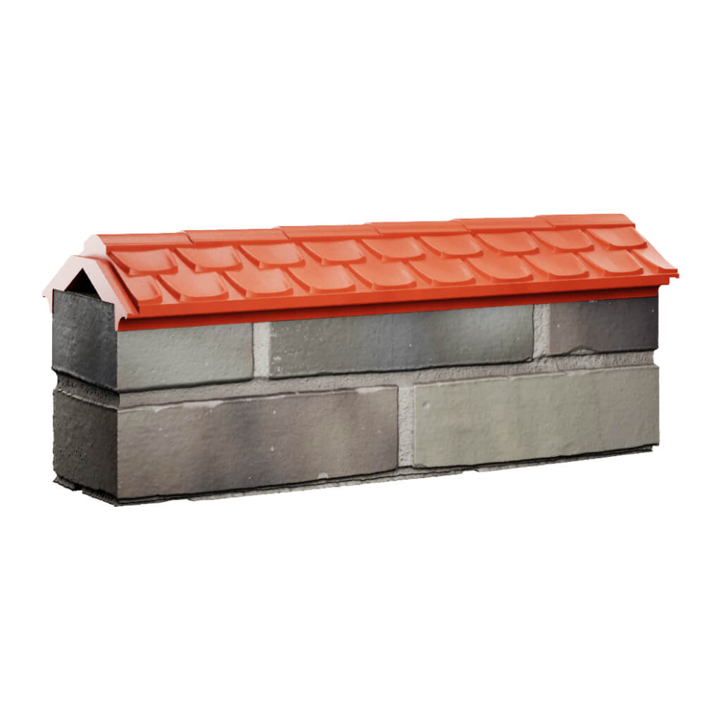 Парапет Zking Эльбрус Красный с посадкой на 0.5 кирпича (130мм) Новокузнецк фото