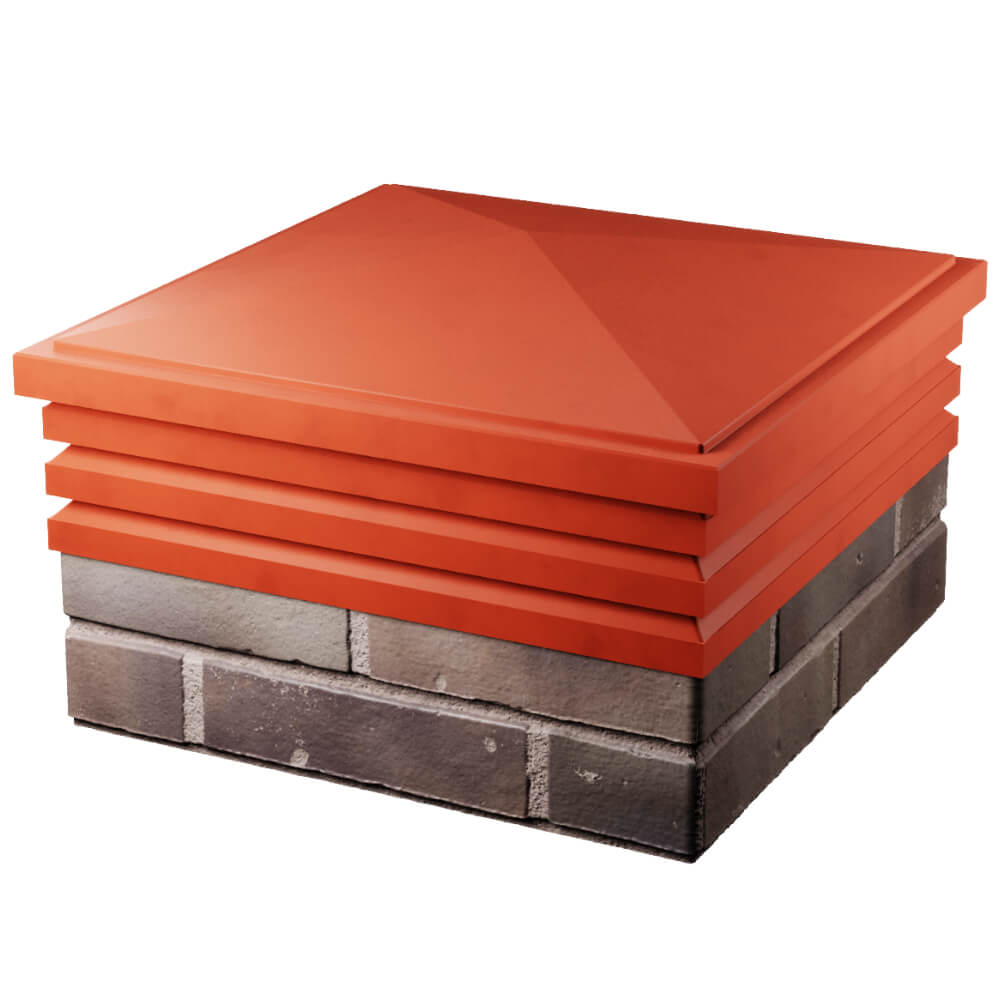 Колпак Zking Бона ХайТек Красный на столб 2х2 кирпича (513х513мм) в Новокузнецке фото