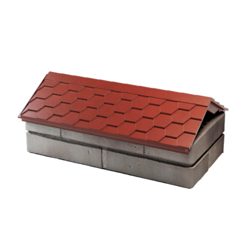 Парапет Zking Эверест Красный с посадкой на 1 кирпич (200/225/255мм) в Новокузнецке фото