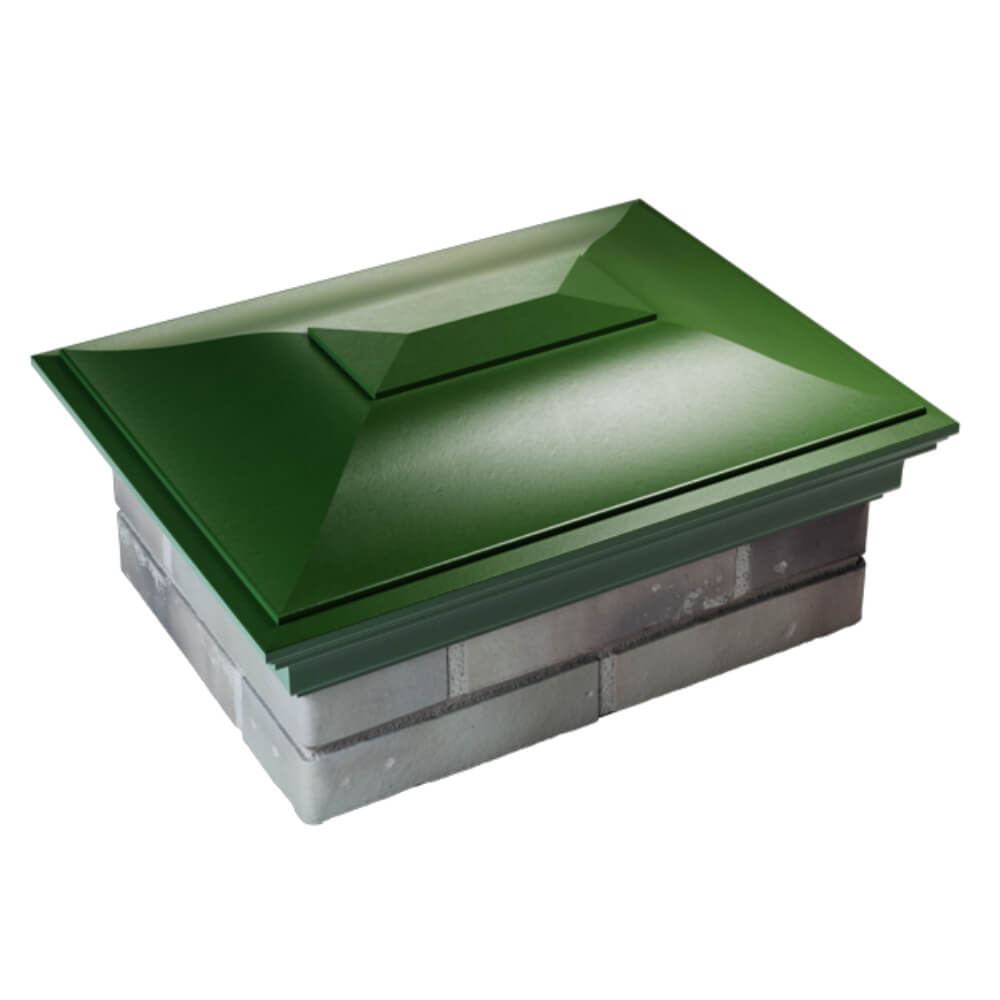 Колпак Zking Монблан Зеленый на столб 2х1.5 кирпича (515х385мм) Новокузнецк фото