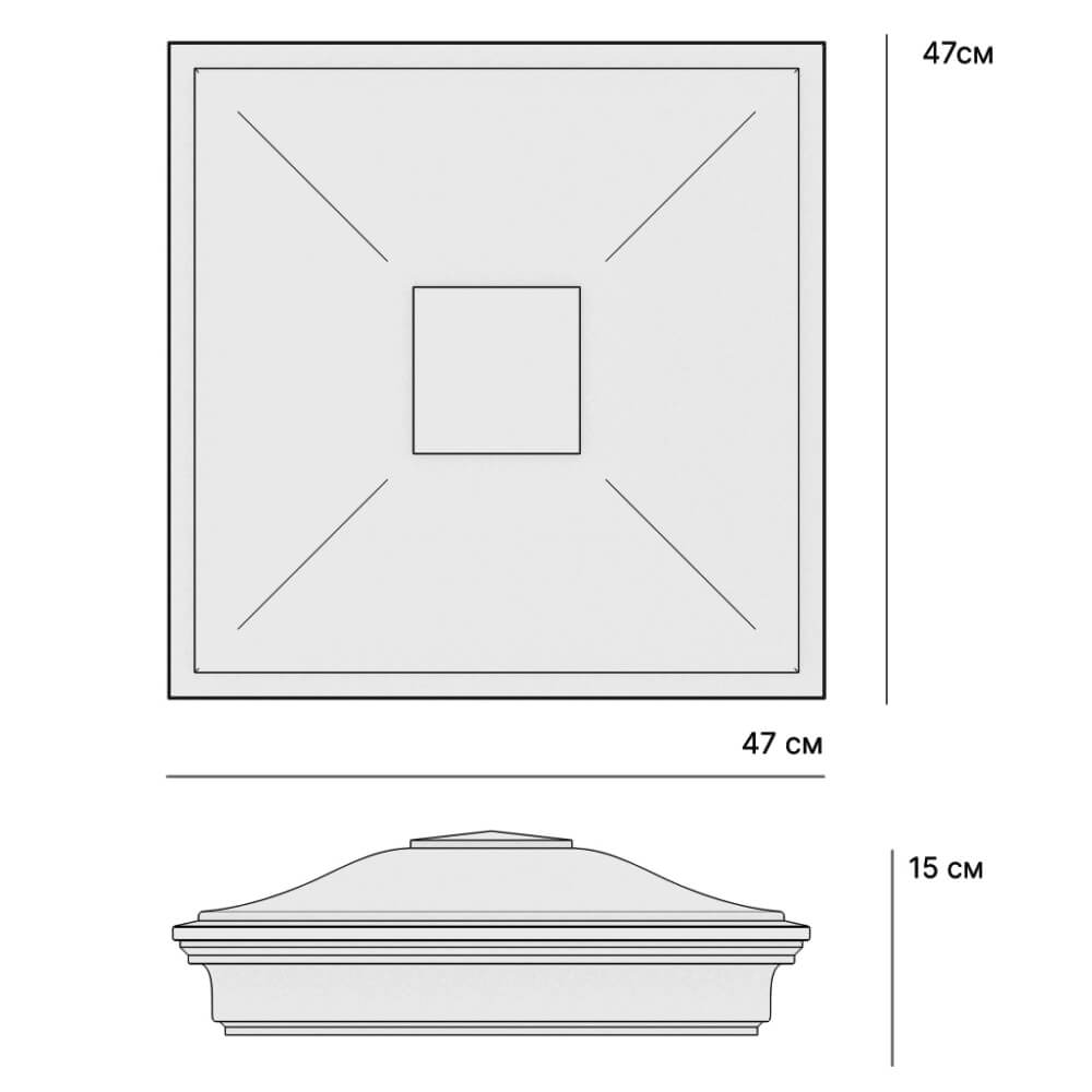 Колпак Zking Монблан Коричневый на столб 1.5х1.5 кирпича (385х385мм) в Новокузнецке фото
