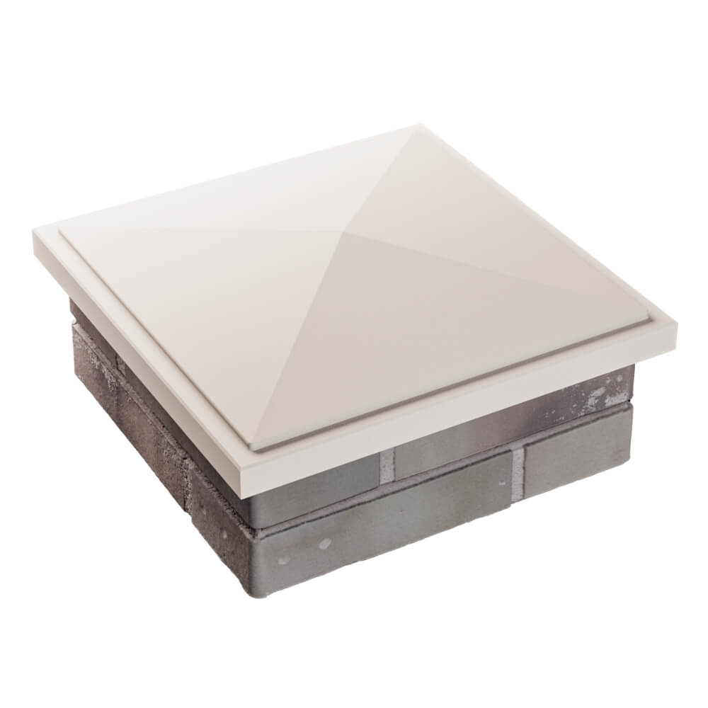 Колпак Zking БонаМоно Бежевый на столб 1.5х1.5 кирпича (385х385, 400х400мм) в Новокузнецке фото