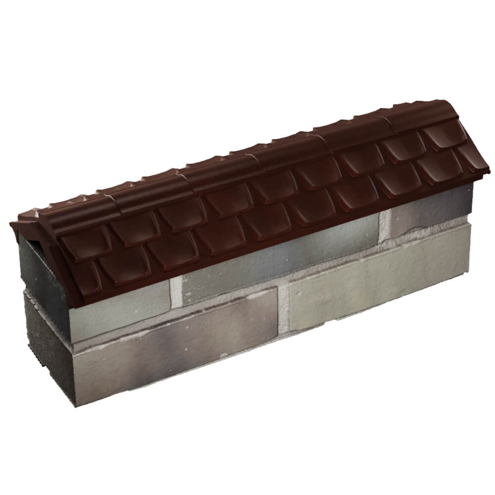 Парапет Zking Эльбрус Коричневый с посадкой на 0.5 кирпича (130мм) в Новокузнецке фото