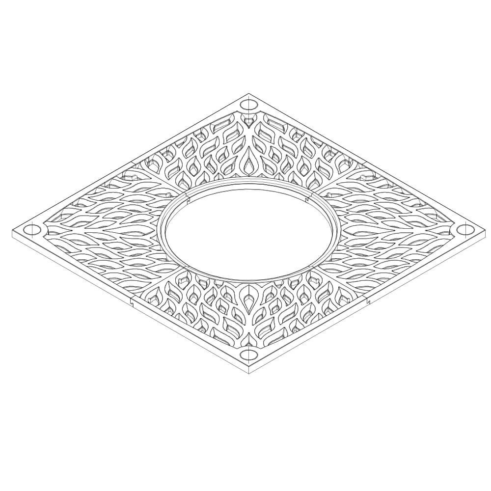 Приствольная решетка для дерева ZKING CRUST 2х2м Черная в Новокузнецке фото