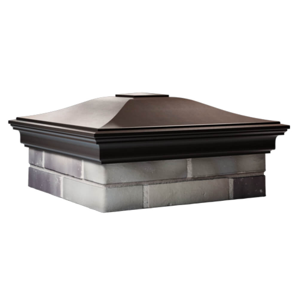 Колпак Zking Монблан Коричневый на столб 2х2 кирпича (515х515мм) в Новокузнецке фото