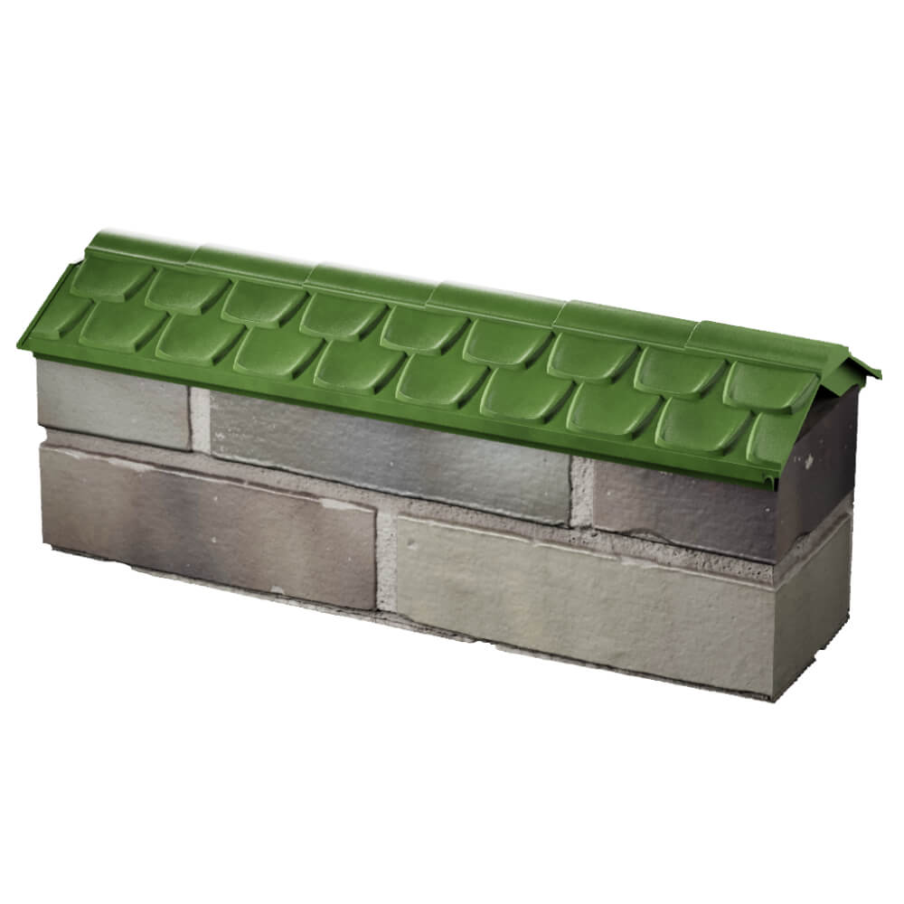 Парапет Zking Эльбрус Зеленый с посадкой на 0.5 кирпича (130мм) в Новокузнецке фото