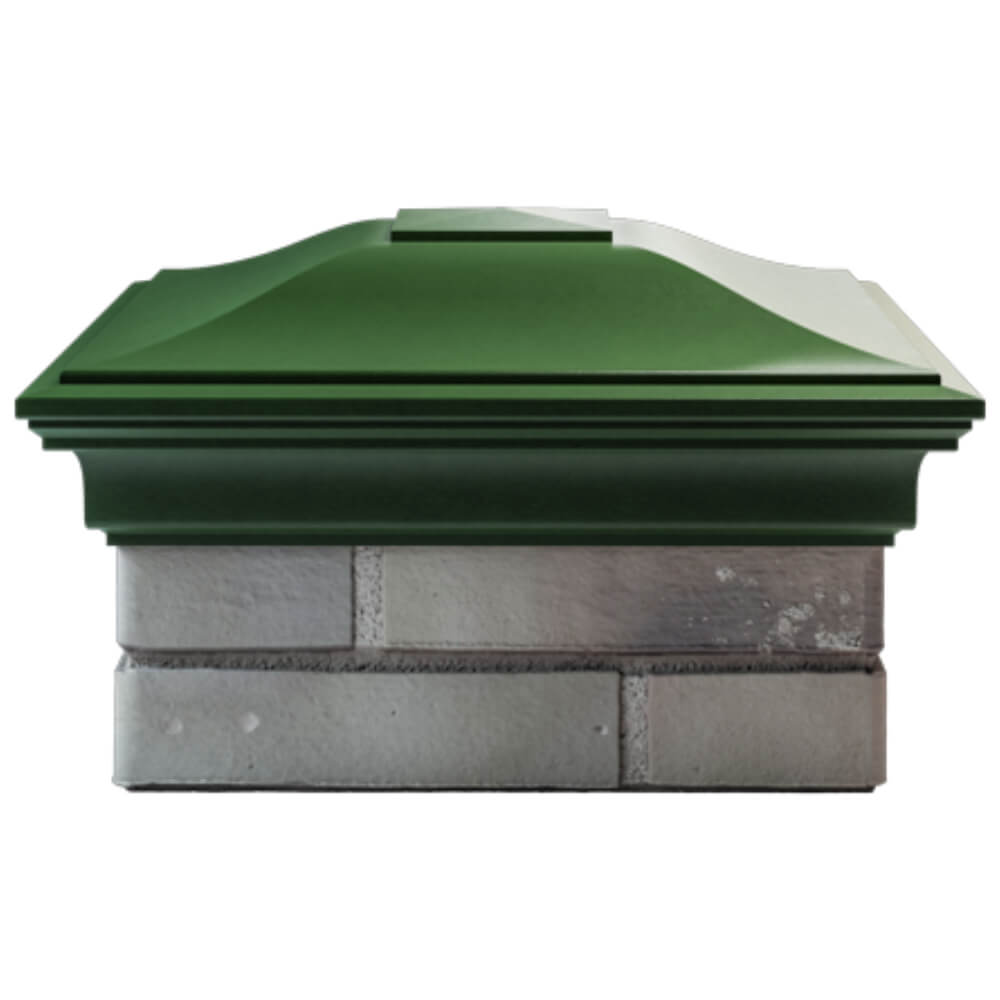 Колпак Zking Монблан Зеленый на столб 1.5х1.5 кирпича (385х385мм) Новокузнецк фото