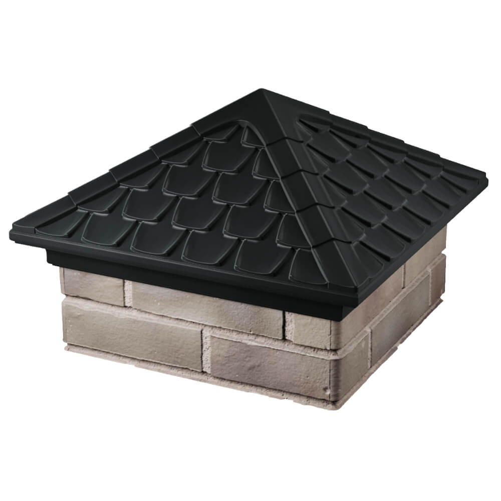 Колпак Zking Эльбрус Черный на столб 1.5х1.5 кирпича (385х385мм) в Новокузнецке фото