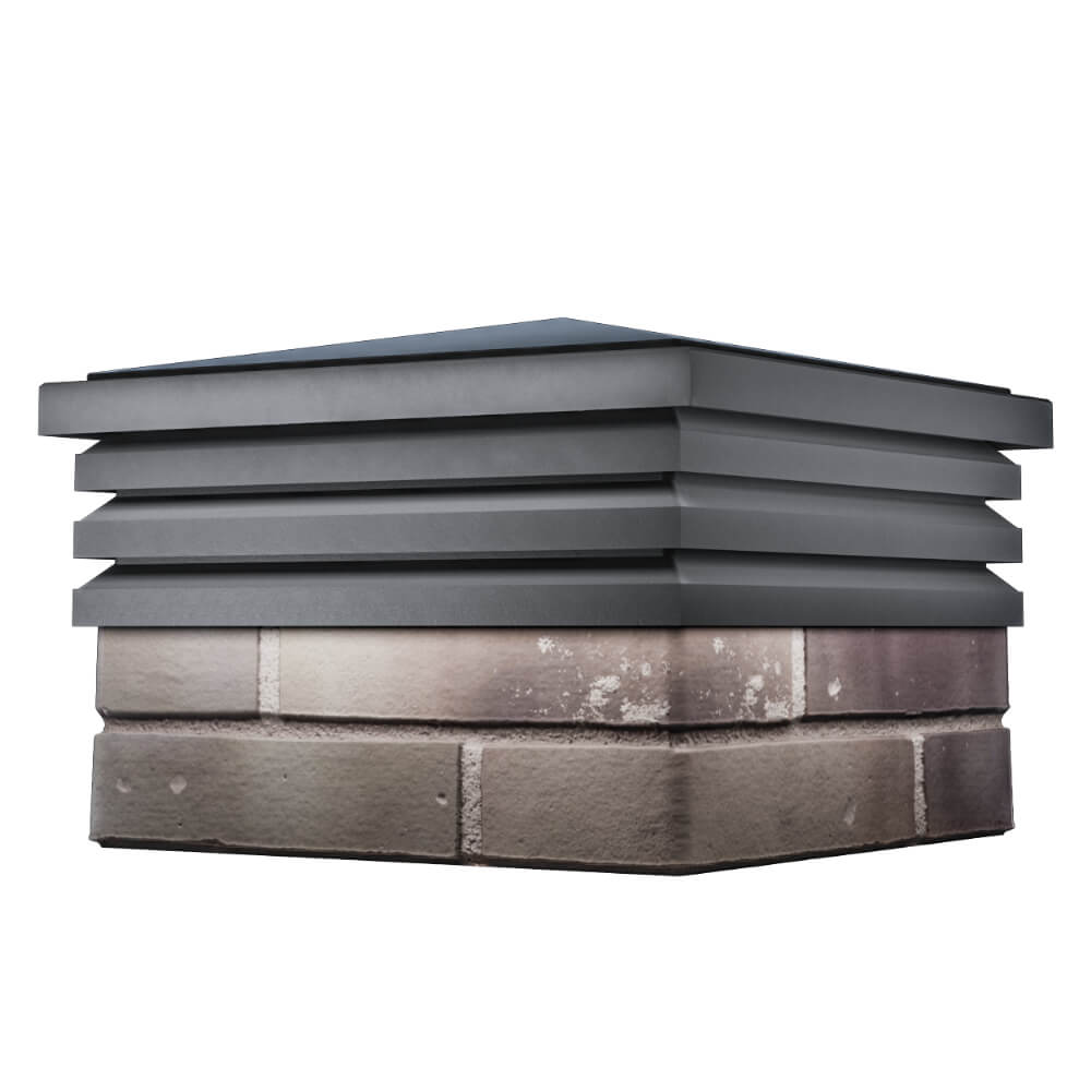 Колпак Zking Бона ХайТек Серый на столб 1.5х1.5 кирпича (385х385мм) в Новокузнецке фото