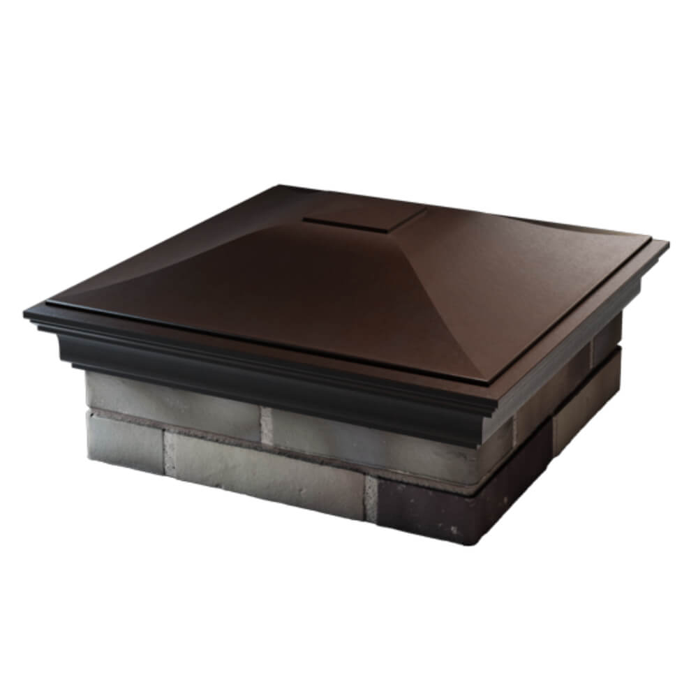 Колпак Zking Монблан Коричневый на столб 2х2 кирпича (515х515мм) в Новокузнецке фото