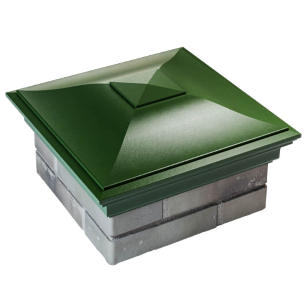 Колпак Zking Монблан Зеленый на столб 1.5х1.5 кирпича (385х385мм) в Новокузнецке фото