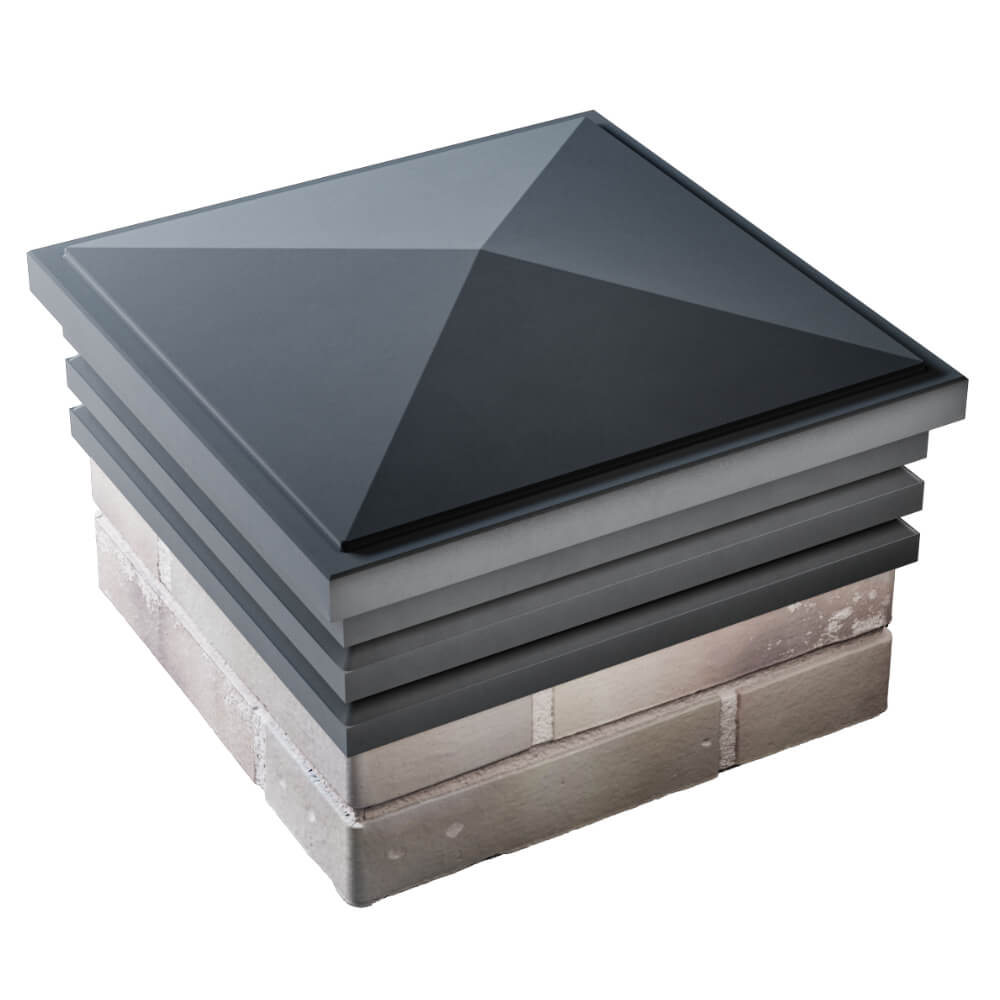 Колпак Zking Бона ХайТек Серый на столб 1.5х1.5 кирпича (385х385мм) в Новокузнецке фото