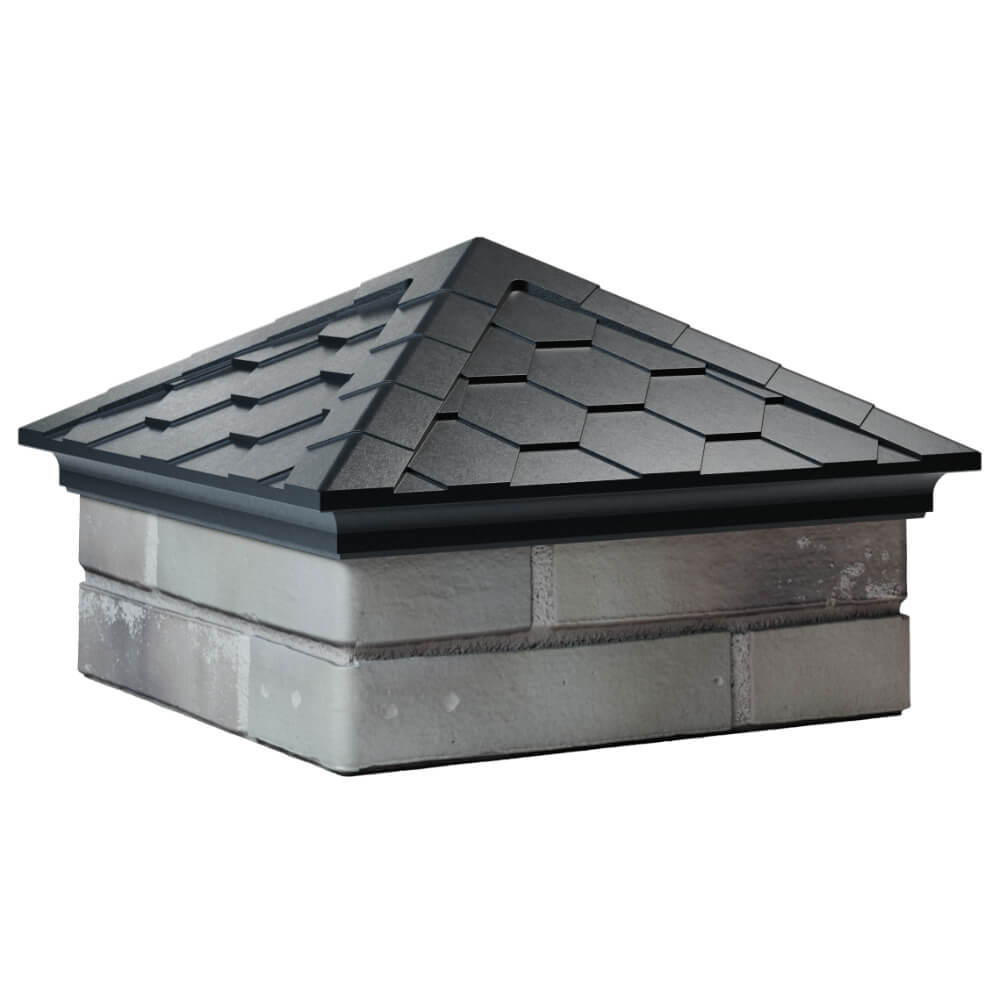 Колпак Zking Эверест Черный на столб 1.5х1.5 кирпича (390х390мм) в Новокузнецке фото