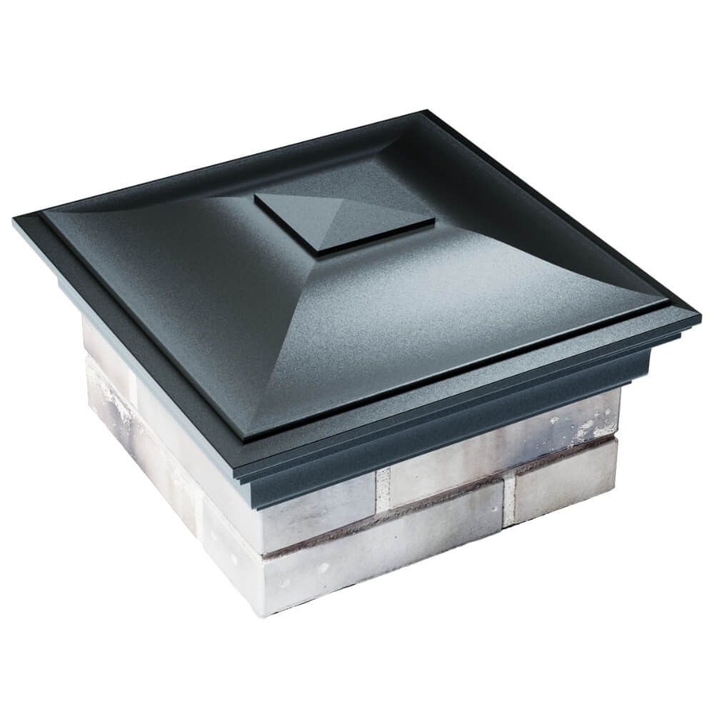 Колпак Zking Монблан Черный на столб 1.5х1.5 кирпича (385х385мм) в Новокузнецке фото