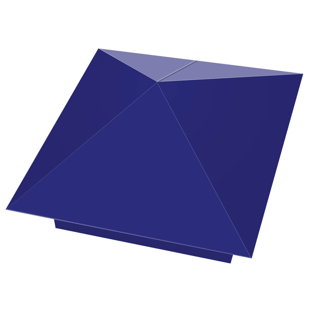 Колпак металлический 400х400мм RAL5002 Синий Ультрамарин заборный Новокузнецк фото