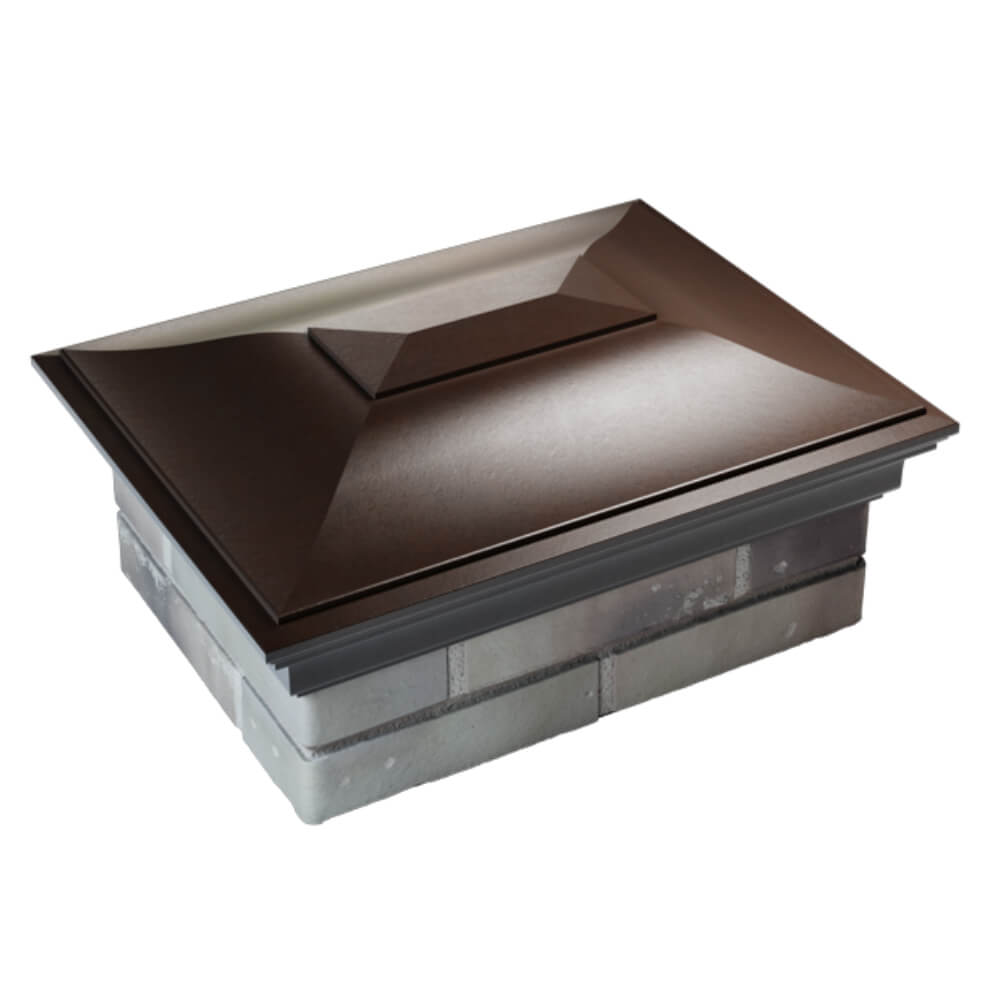 Колпак Zking Монблан Коричневый на столб 2х1.5 кирпича (515х385мм) Новокузнецк фото