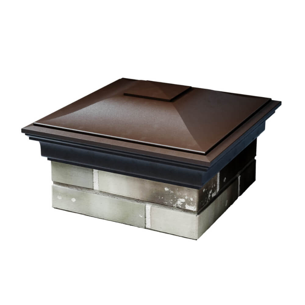 Колпак Zking Монблан Коричневый на столб 1.5х1.5 еврокирпича 0.7НФ (355х355мм) в Новокузнецке фото