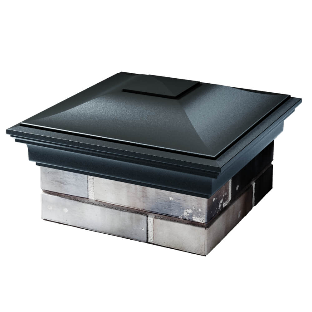 Колпак Zking Монблан Черный на столб 1.5х1.5 кирпича (385х385мм) в Новокузнецке фото