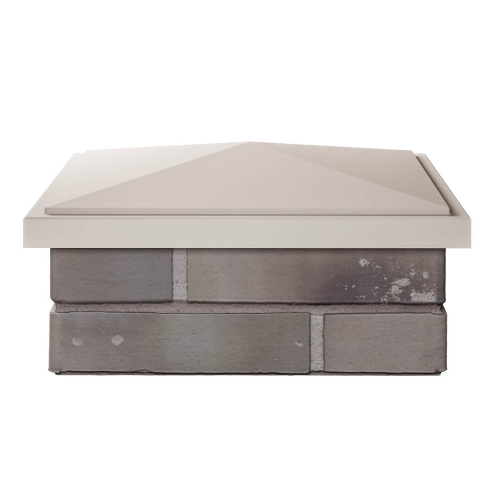 Колпак Zking БонаМоно Бежевый на столб 1.5х1.5 кирпича (385х385, 400х400мм) Новокузнецк фото