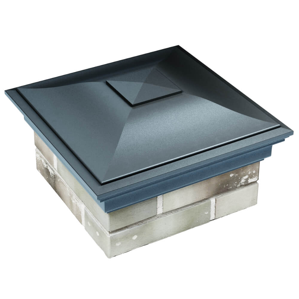 Колпак Zking Монблан Серый на столб 1.5х1.5 кирпича (385х385мм) в Новокузнецке фото