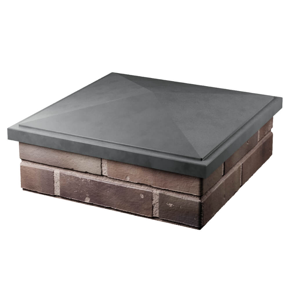 Колпак Zking БонаМоно Серый на столб 2х2 кирпича (515х515, 530х530мм) в Новокузнецке фото