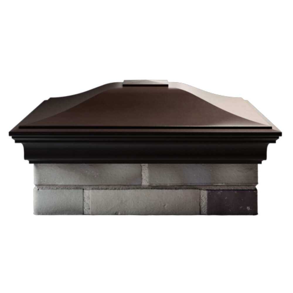 Колпак Zking Монблан Коричневый на столб 2х2 кирпича (515х515мм) в Новокузнецке фото