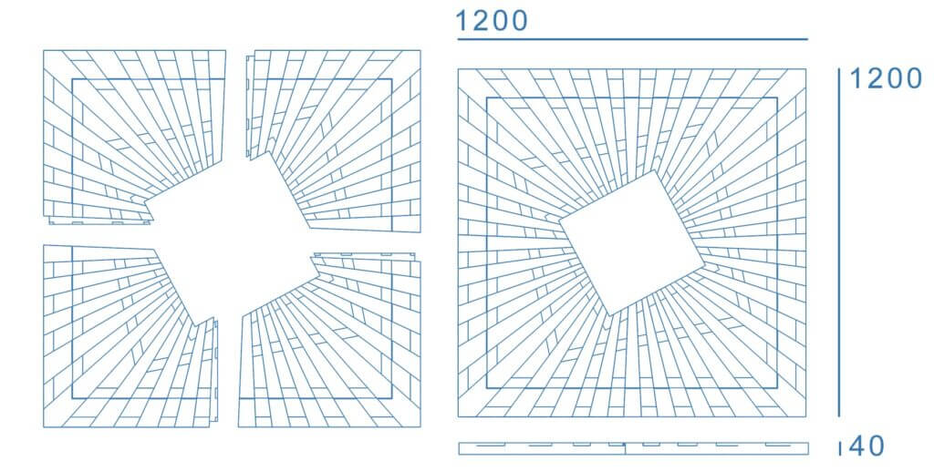 Приствольная решетка для дерева ZKING ATMOSPHERE 1.2х1.2м Черная в Новокузнецке фото