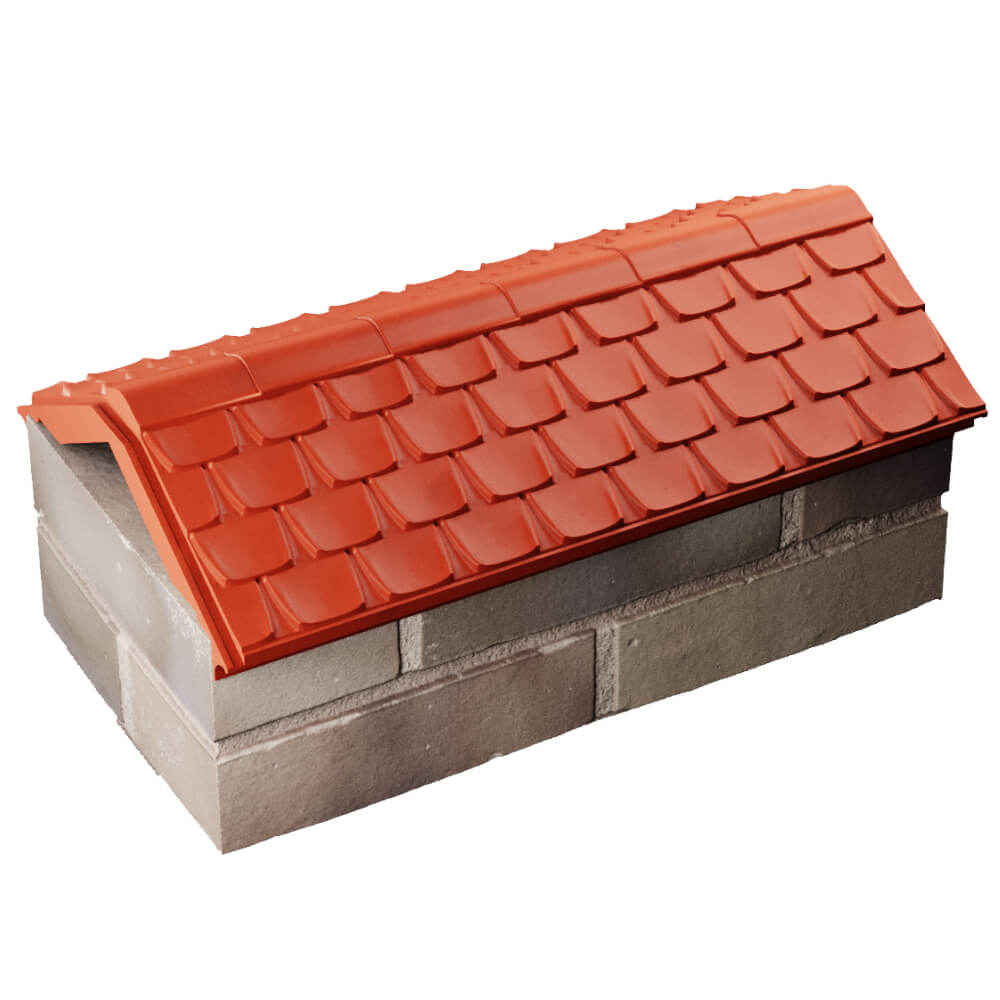 Парапет Zking Эльбрус Красный с посадкой на 1 кирпич (255мм) в Новокузнецке фото