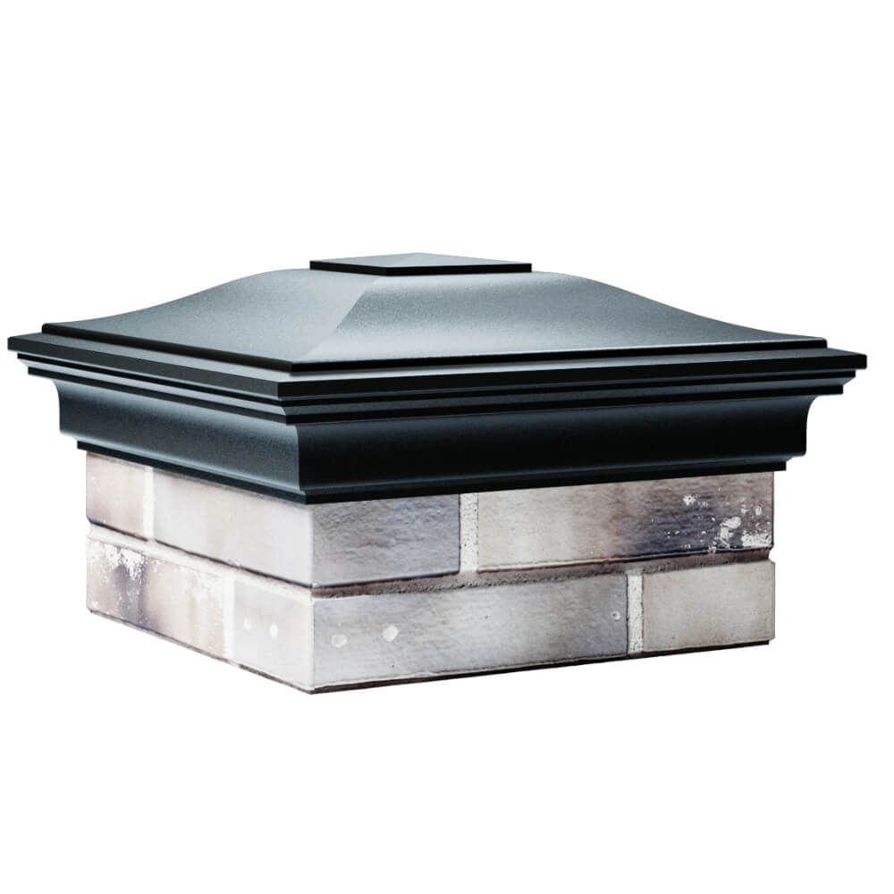 Колпак Zking Монблан Черный на столб 1.5х1.5 кирпича (385х385мм) в Новокузнецке фото