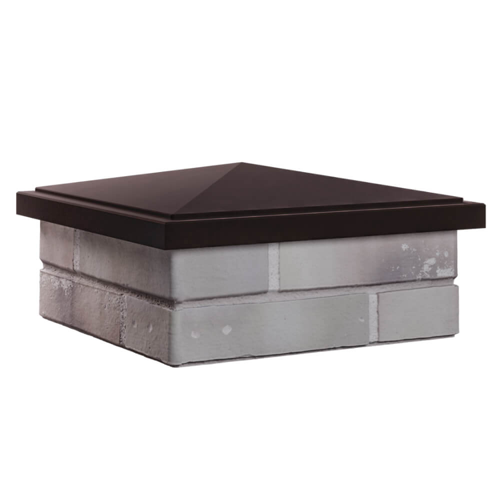 Колпак Zking БонаМоно Коричневый на столб 1.5х1.5 кирпича (385х385, 400х400мм) в Новокузнецке фото