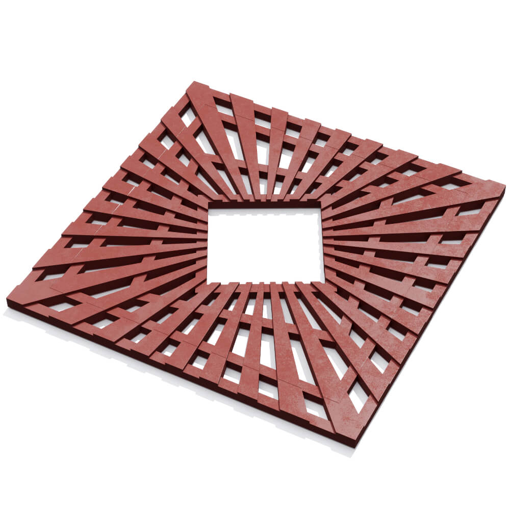 Приствольная решетка для дерева ZKING ATMOSPHERE 1.2х1.2м Красная в Новокузнецке фото