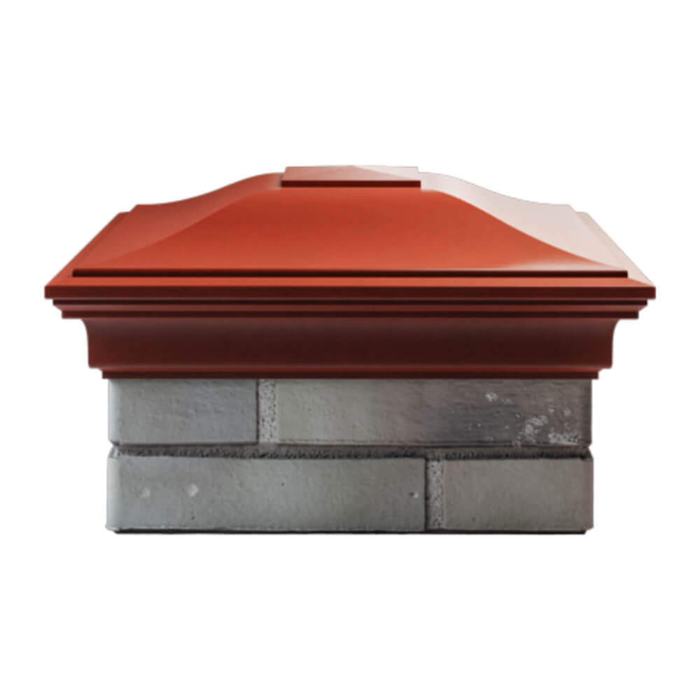 Колпак Zking Монблан Красный на столб 1.5х1.5 еврокирпича 0.7НФ (355х355мм) Новокузнецк фото