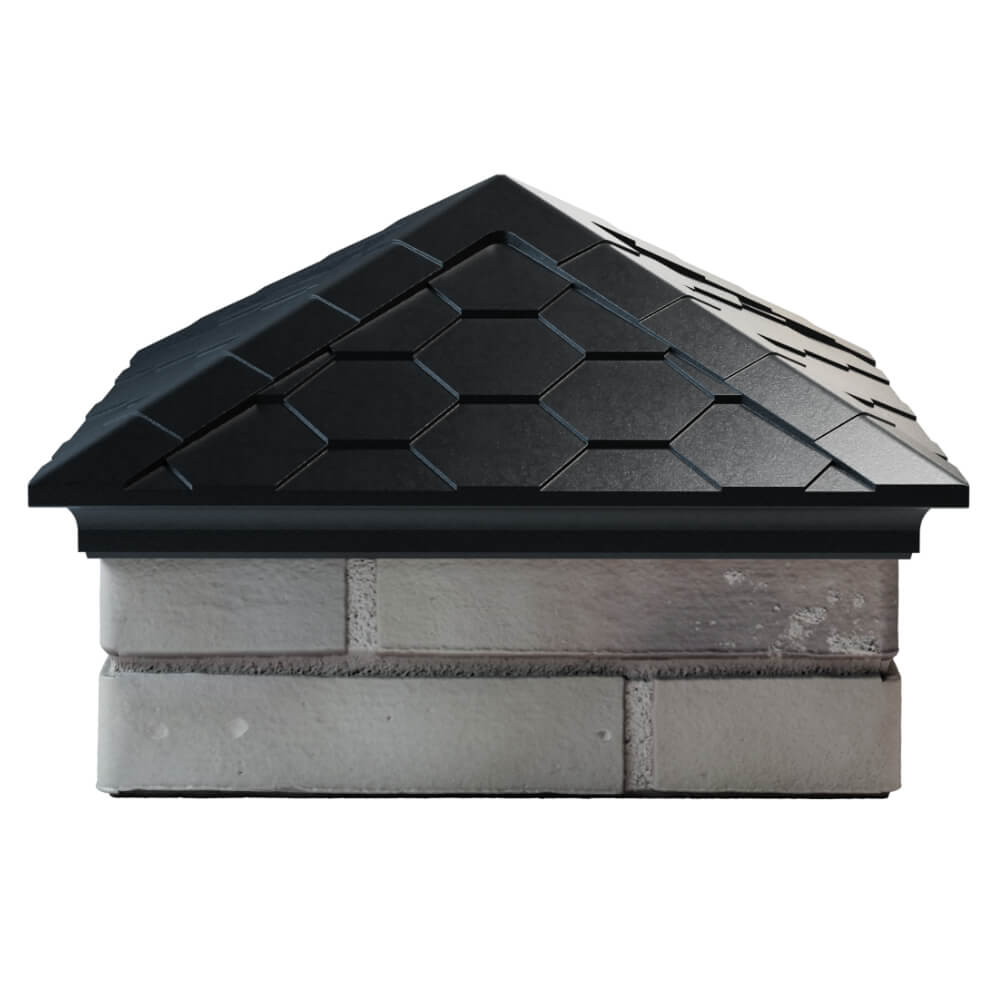 Колпак Zking Эверест Черный на столб 1.5х1.5 кирпича (390х390мм) Новокузнецк фото