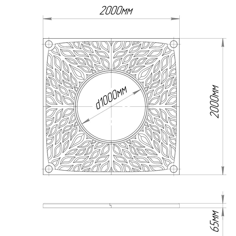 Приствольная решетка для дерева ZKING CRUST 2х2м Черная в Новокузнецке фото