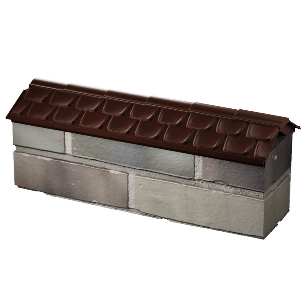 Парапет Zking Эльбрус Коричневый с посадкой на 0.5 кирпича (130мм) в Новокузнецке фото