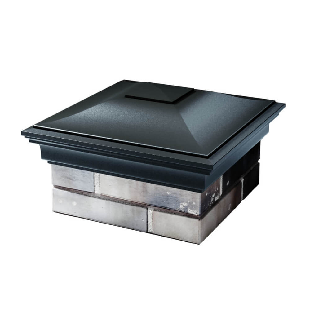 Колпак Zking Монблан Черный на столб 1.5х1.5 еврокирпича 0.7НФ (355х355мм) в Новокузнецке фото