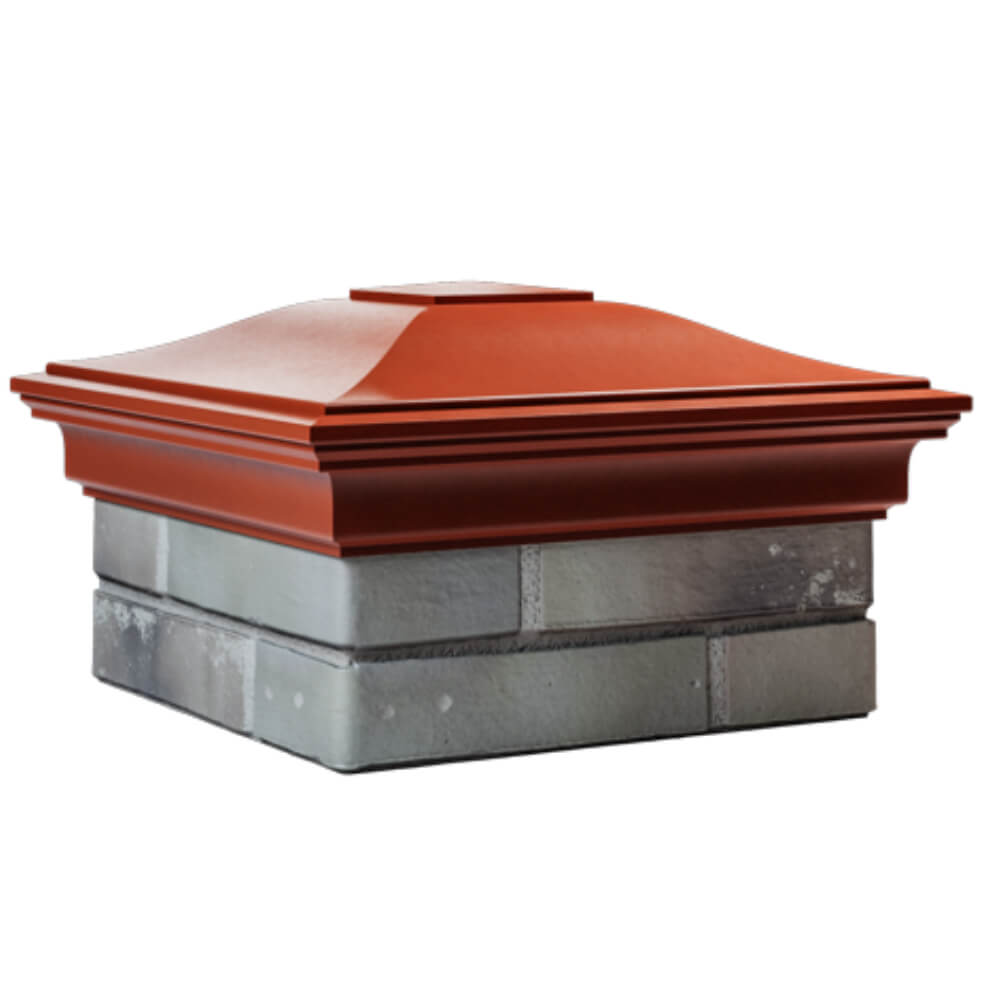 Колпак Zking Монблан Красный на столб 1.5х1.5 кирпича (385х385мм) в Новокузнецке фото