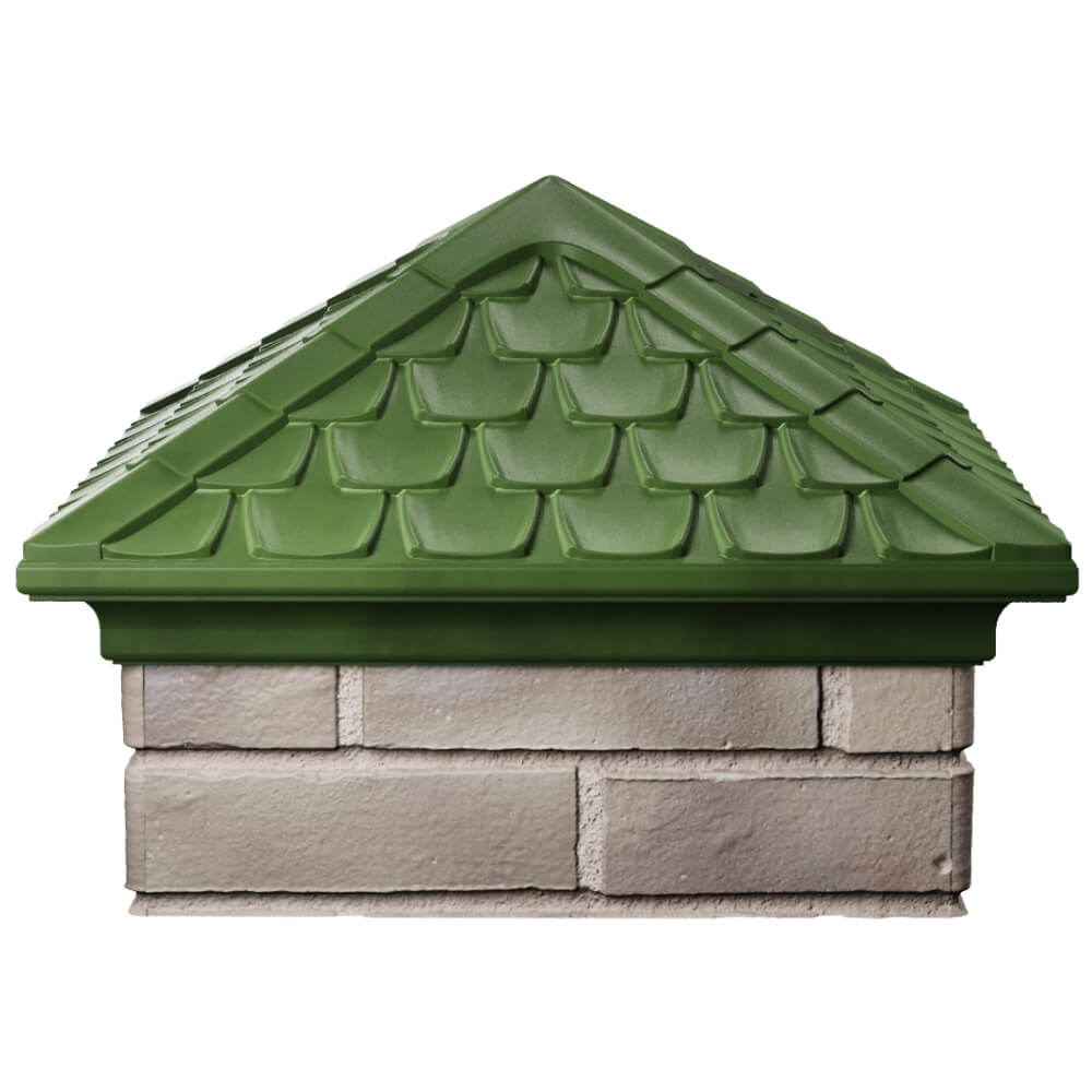 Колпак Zking Эльбрус Зеленый на столб 1.5х1.5 кирпича (385х385мм) Новокузнецк фото